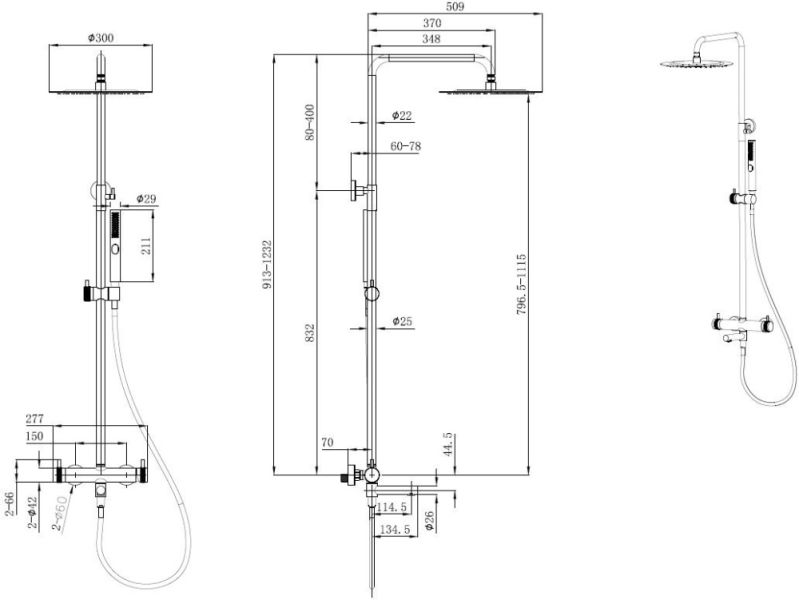 Душевая система Allen Brau Priority 5.31A10-00 хром
